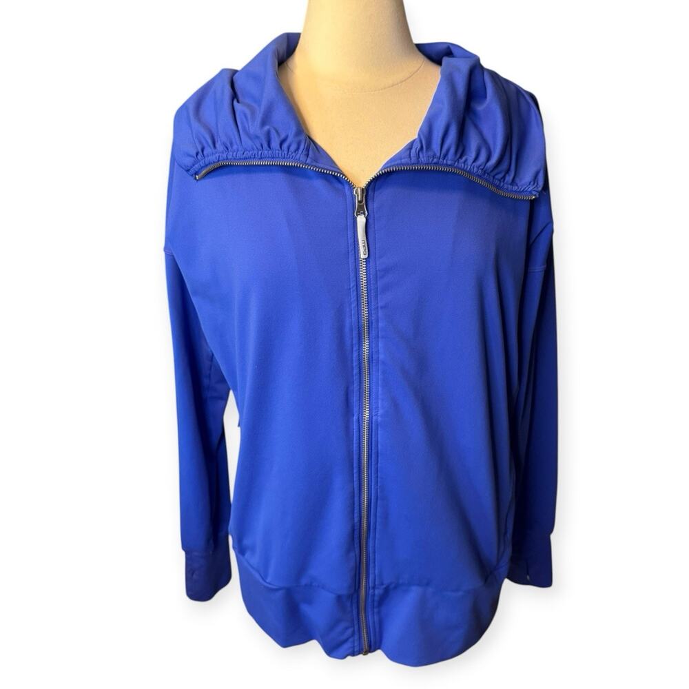 MPG Full Zip Cobalt Blue Royal Performance Jacket XL Thumbholes Athletic